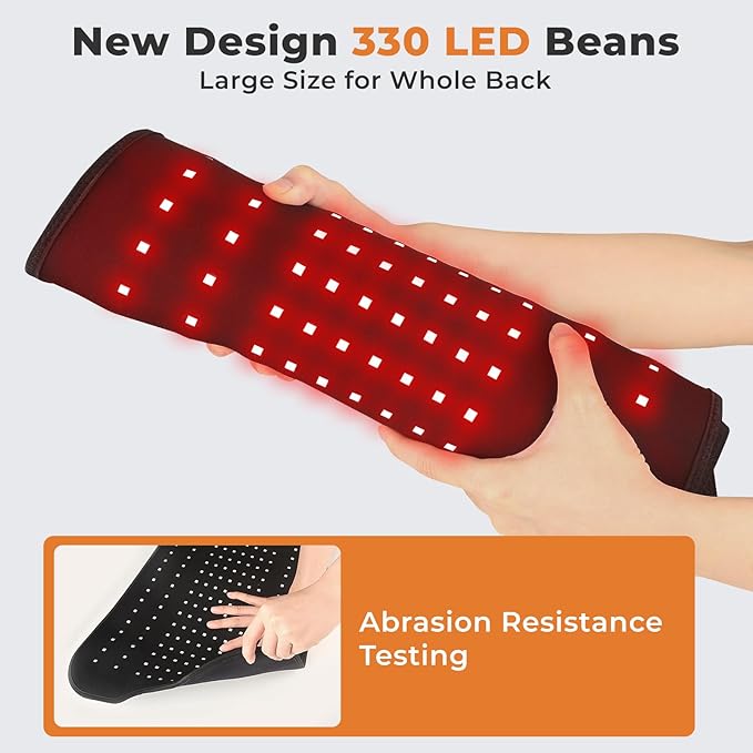 Red Light Therapy for Body 31.5''× 14.2'' Eligible Red Light Therapy Pad Dual Chip Grade 330 LEDs 660nm &amp 850nm Light Therapy Mat with Timer Remote Control