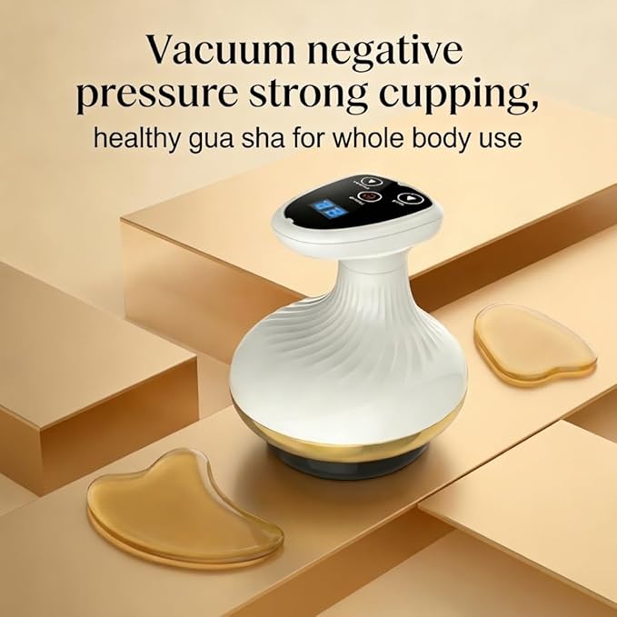 Morlit Smart Cupping Massager Cordless Deep Tissue Body Massager with 9 Suction Levels &amp Heat Therapy One-Touch Electric Massager for Neck Back Shoulder Pain Relief Rechargeable Gift Set