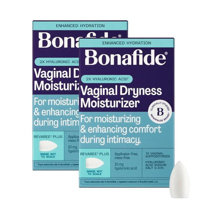 Bonafide Extra Strength Vaginal Moisturizer Revaree Plus – 10 mg Hyaluronic Acid – Hormone-Free – For Vaginal Dryness Associated with Painful Sex &amp Sensitive Tissue – 2-Month Supply