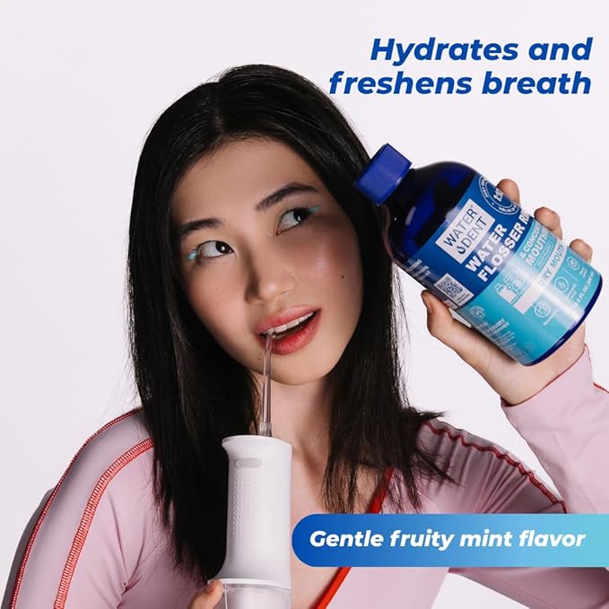 Concentrated Irrigant Dry Mouth | Add to Water Flossers | Mild Mint &amp Fruit Flavor |1:10 = 186 fl.oz | Alcohol Free Fluoride Free. Made in USA (PACK OF 2)