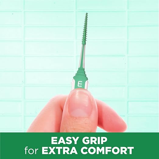 GUM Soft-Picks Comfort Flex Mint Dental Picks for Teeth Cleaning Health Disposable Interdental Brushes with Convenient Carry Case Dentist Recommended 80 Count (Pack of 4) 320 Total