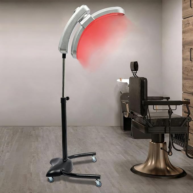 Standing Hair Dryer 110V 900-950W Salon Hair Dryer Adjustable Temperature(104~158℉) &amp Angel(45°/90°/180°) Standing Hairdryer Sit Under HairDryer with Timer for Hair Care Coloring