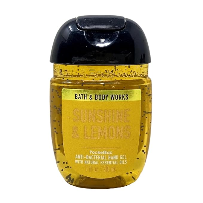Bath &amp Body Works Sunshine &amp Lemons PocketBac Hand Sanitizer 5 Pack with a Himalayan Salts Springs Sample Soap