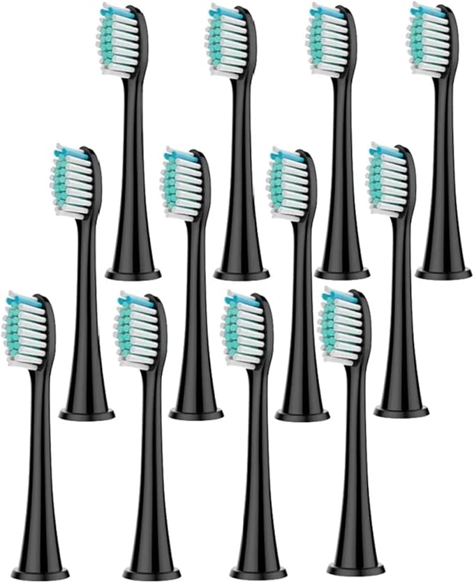 Electric Toothbrush Head(12pcs Black)