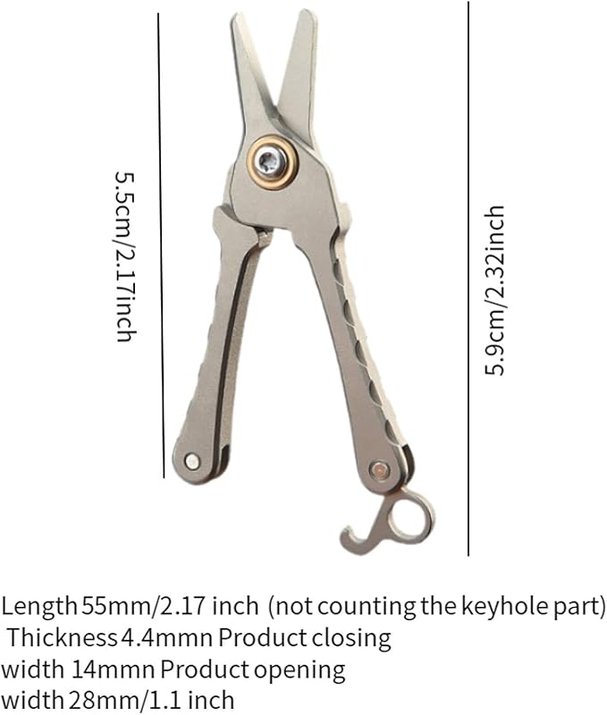 Titanium Alloy Round Nose Scissors Multipurpose Facial Hair Trimmer for Eyebrows Beard and Cuticles