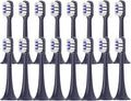 Compatible for T300/T500/T500C/T700 Replacement Toothbrush Heads(Black-16pcs)
