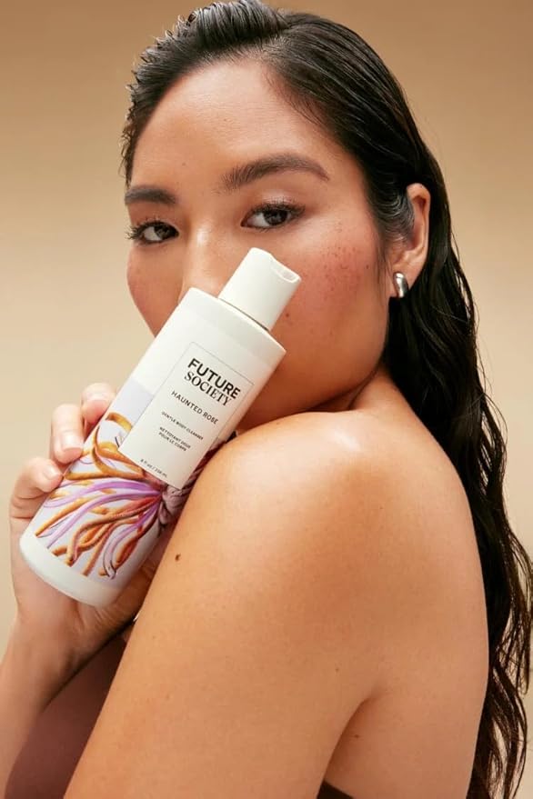 Future Society Haunted Rose Body Wash - Luxury Smoky Floral Scented Body Cleanser with Notes of Black Pepper Rose Amber &amp Sandalwood - Gentle Moisturizing Cleanser - Scented Shower Gel - 8oz