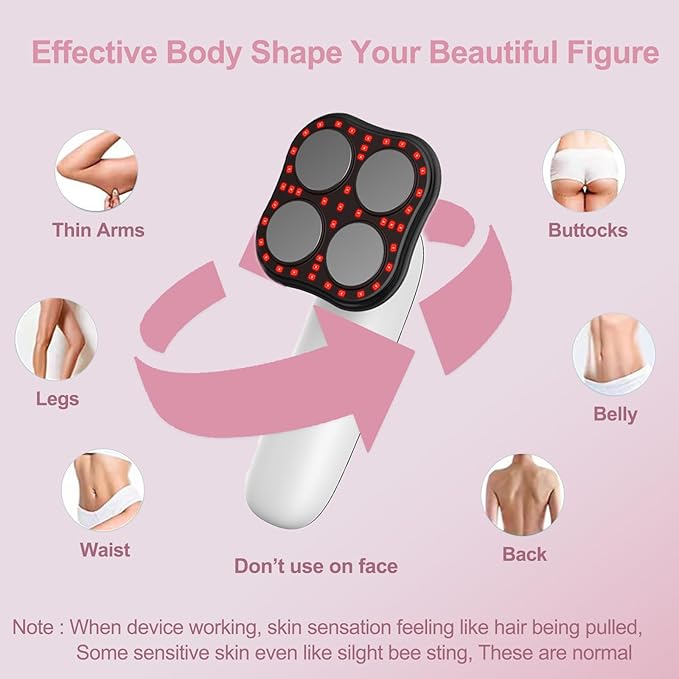 MASIKE Body Sculpting Machine - Professional Handheld Cordless Cellulite Massager - Suitable for Belly Neck Legs Hip Arms Gift for Women