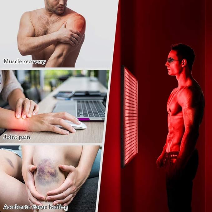 Red Light Therapy 338 LEDs Deep Red 660nm Red Light Therapy Device for Body Face for Pain Relief Skin Health Anti-Aging