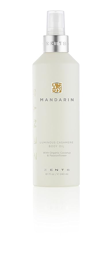 Zents Hand &amp Body Wash &amp Luminous Cashmere Body Oil Set (Mandarin Fragrance) | Hydrating Cleanser with Organic Shea Butter &amp Aloe | With Vitamin E &amp Organic Coconut Oil | 10 fl oz &amp