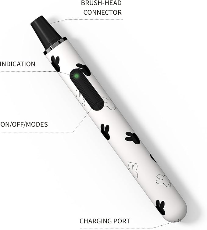 MIPOW Miffy Brush GO i4 Electric Toothbrush &amp Mini Water Flosser Combo Set Slim Rechargeable Sonic Toothbrush w/Travel Case &amp Ceramic DockOral Care Kit for Travel