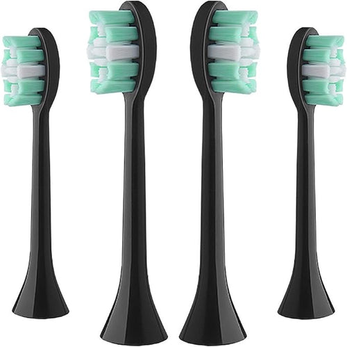 16pcs Replacement Toothbrush HeadsCompatible for B002DC/B009DC/B001/B004/B005/B006(16pcs Black)