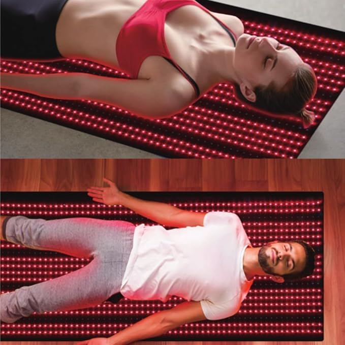 Red Light Therapy Large Mat Blanket 1280pcs LED Beads 660nm 850nm 71x31 Inch Red Infrared for Full Body Parts Relief at Once