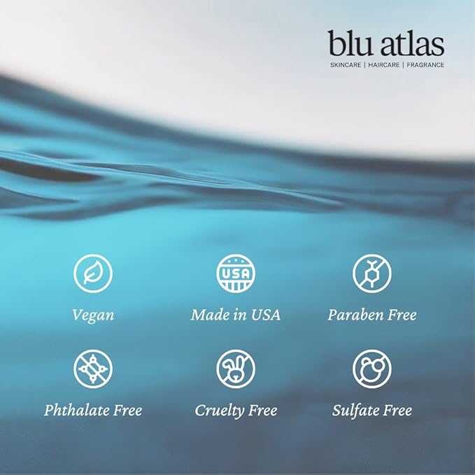 Blu Atlas Men's Body Wash Shampoo and Conditioner Bundle - Coconut Apricot - Gentle Cleansing Hydrating Shampoo for Volume All Hair Types - 8 oz Bottle