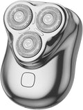 Small Rechargeable Men Electric Shaver with 3 Floating Heads Multifuntional Small Trimmer ABS Texture for Close Shaving