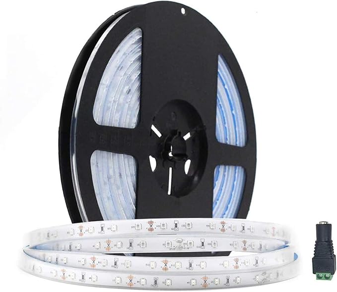 5M/16.4ft SMD2835 300LEDs Near Infrared 850nm NIR Single Chip DC12V 24W Flexible IR LED Strips Light IP65 Waterproof 8mm Wide 60LEDs/M 4.8W/M Light Strip