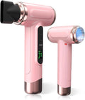Cordless Pink Hair Dryer 15000mAh Rechargeable with USB Charging Cold &amp Hot Wind for Travel &amp Camping