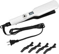 Baluue Ceramic Hair Straightener and Curler Flat Iron for Women US Plug Even Heating PTC Plates Temperature Suitable for All Hair Types Durable Lifespan Sleek White Design