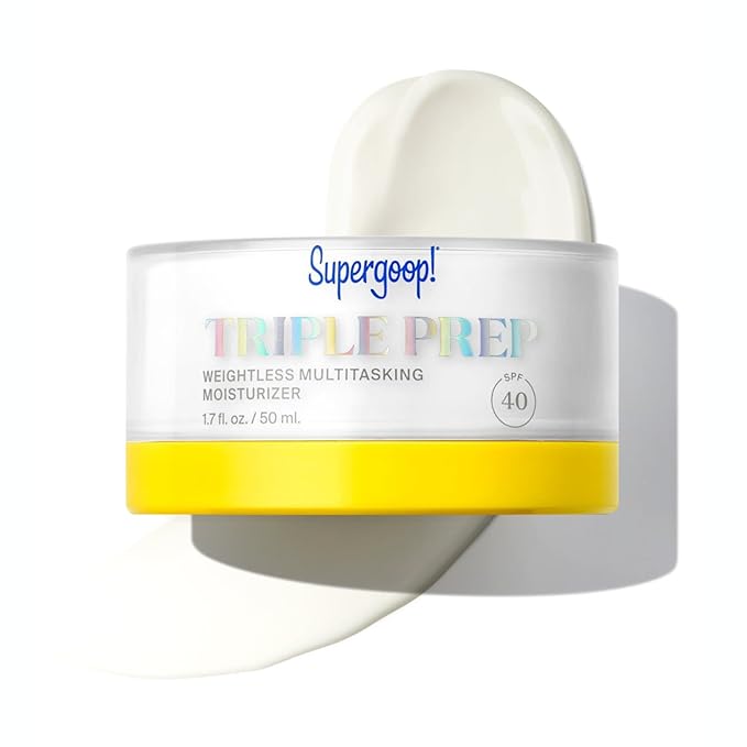Supergoop! Triple Prep Weightless Multitasking Moisturizer SPF 40 Face Sunscreen - 1.7 fl oz - Hydrates &amp Protects Skin - Helps Filter Blue Light - Non-Comedogenic - For Normal to Oily Skin Types