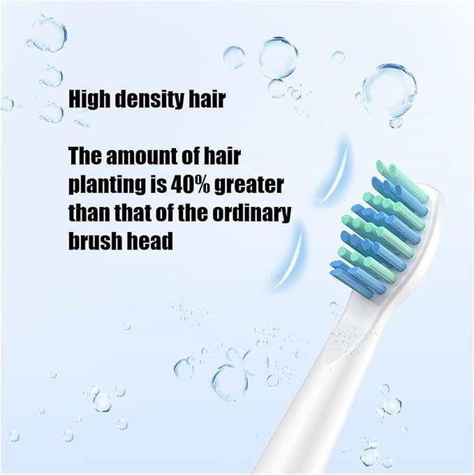 12Pcs Replacement Brush Heads Toothbrush HeadCompatible for Seago/Fairywill Bristle Tooth(White)