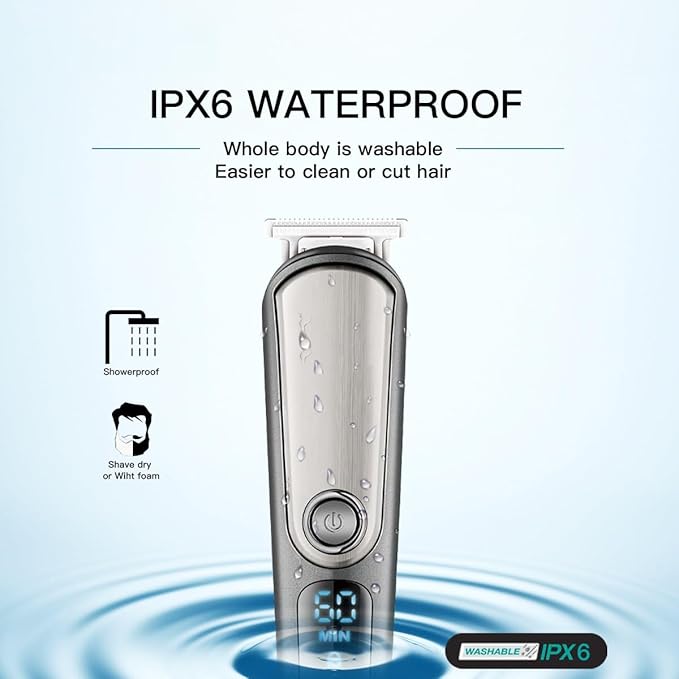 Hair Clippers for Men 5 in 1 Adjustable Hair Beard Trimmer for Men Body Groomer Electirc Shaver Facial Nose Ear Trimmer Eyebrow Rechargeable