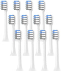 Soft Bristle Brush Head Replacements Compatible with T200 Series(White gray-12pcs)