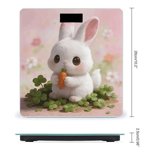 Cute Animal Weight ScaleClear LED Display Bathroom Digital Weighing ScaleTempered Glass Digital Bathroom Scale for Body Weight Capacity Up to 400 Lbs