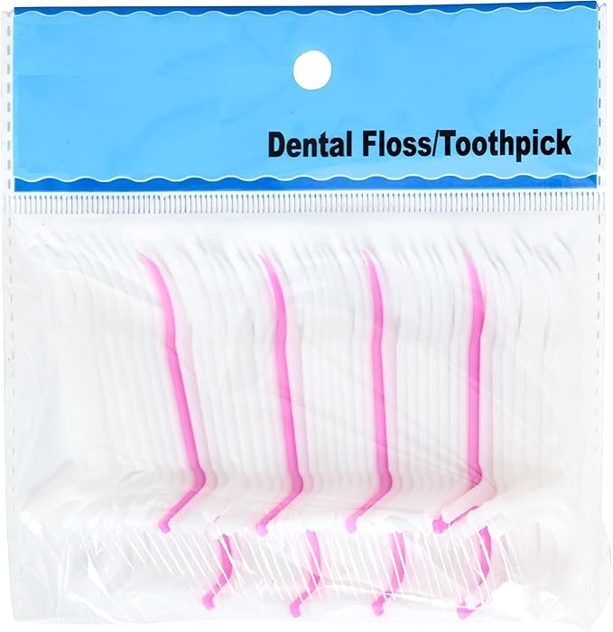 EcoQuality Dental Floss Picks Multicolored High Toughness Toothpick Sticks Perfect for Home Family Hotel Travel and Everyday Use Brushpicks (10)