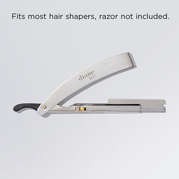 Diane Hair Shaper Razor Blades Polymer Coated Stainless Steel Material Precise Shaping Trimming and Cutting Razor Refills for Barber Straight Edge Razor Blade 60-Pack
