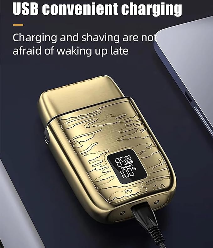 Head Shavers for Bald Men 3-Speeds Electric Razor Professional IPX6 Waterproof Metal Shell Beard Shaver with LCD Digital Display for Men