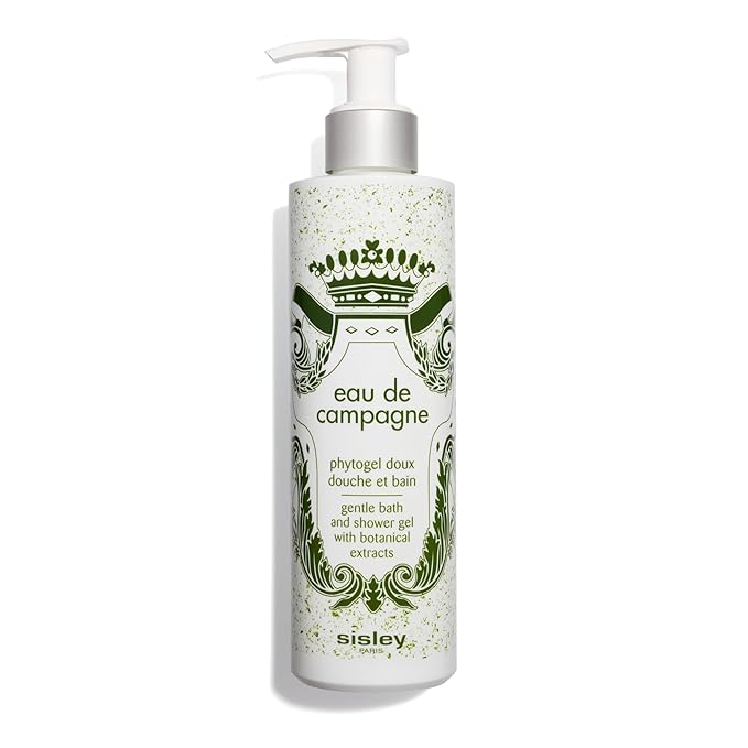 Sisley Paris Eau de Campagne Bath and Shower Gel - 250 mL - Gentle Creamy Foaming Body Cleanser with Botanical Extracts