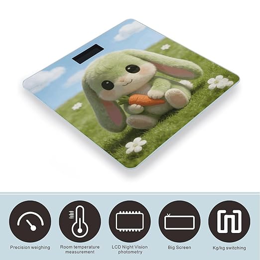 Kari Green Smart Scale for Body Weight Digital Bathroom Scale Toughened Glass Weight Scale with Large LCD Backlight Display High Precision Scales Weighing Machine