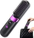 Hair Straightener Cordless | Rechargeable Hot Hairstyle Comb PortableAuto Off Straightening Brush | for Home Travel Apartment College Dorm Vacation Women Wife Family