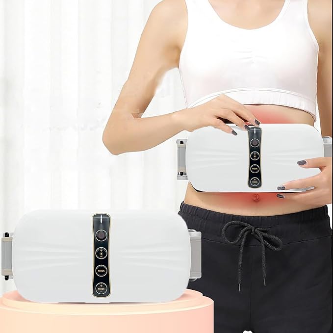 Abdominal Massager Electric Abdominal Massage Device Intelligent Timing/Multiple Modes/Multi-Part Use/Constant Temperature Hot Compress for Body Shaping Belly Legs Neck