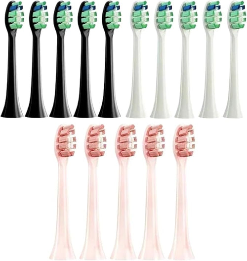 10PCS Replacement Brush Heads Compatible for HX6930 HX6064 Sonic Electric Toothbrush Vacuum Soft Bristle Nozzles(10White)