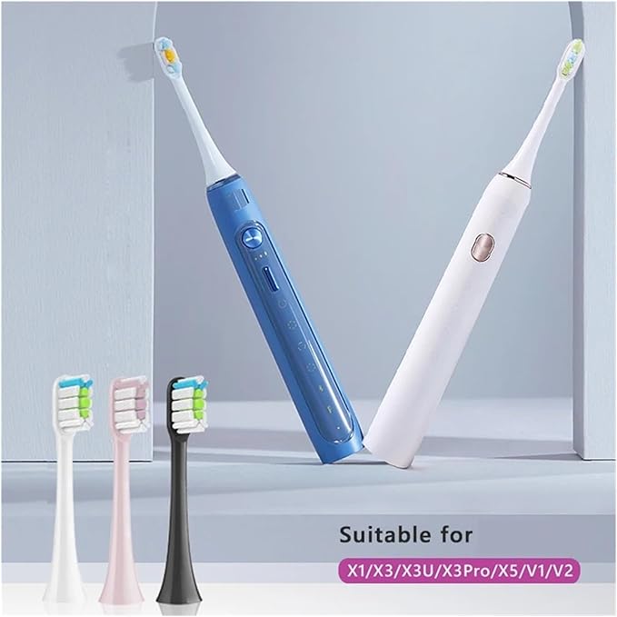 Compatible for X3 Series Replacement Toothbrush Head Refill for Electric Brush Heads V1/X3/X5/X3U/X3P(W-12pcs)