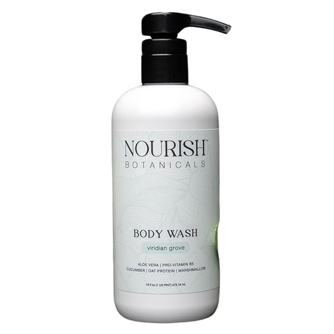 Rustic Strength Nourish Botanicals Aloe Vera Body Wash Viridian Grove 16 oz