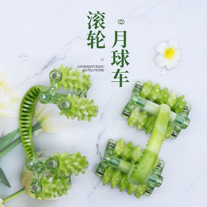 月球车滚轮按摩器 Whole Body Roller Massager Roller 腰背部手推式全身按摩家用多功能按摩轮 Massage Roller HomeOffice Body Electric Massagers