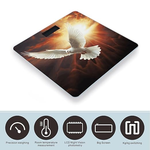 Dove Sun Art Bathroom Scale Weight Scale for Body WeightHighly Accurate Digital Weighing Machine Clear LED Display Digital Bathroom Body Scale 400lb/182kg