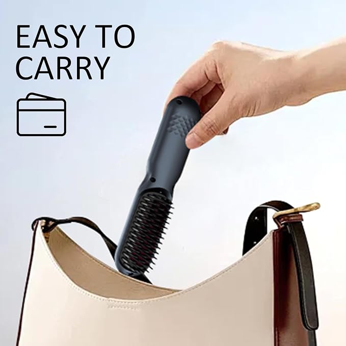 Hair Straightener Brush Comb Straightening Brush for Women with 4 Temps Fast Heating for Travel Teeth Design