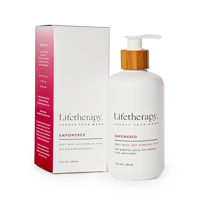 Lifetherapy 3-in-1 Body Wash Bubble Bath &amp Hand Wash – Empowered | Clean Skin-Loving Formula | Vegan &amp Gluten Free | Nourishing &amp Revitalizing | Free From Parabens Sulfates &amp Phthal