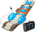 Full Body Massage Mat with Airbags Stretching &amp Heating 3D Lumbar Traction &amp Relaxation Back Massager Pad 4 Modes 3 Intensities 3 Heat Levels PU Leather Portable &amp Foldable Design Fi