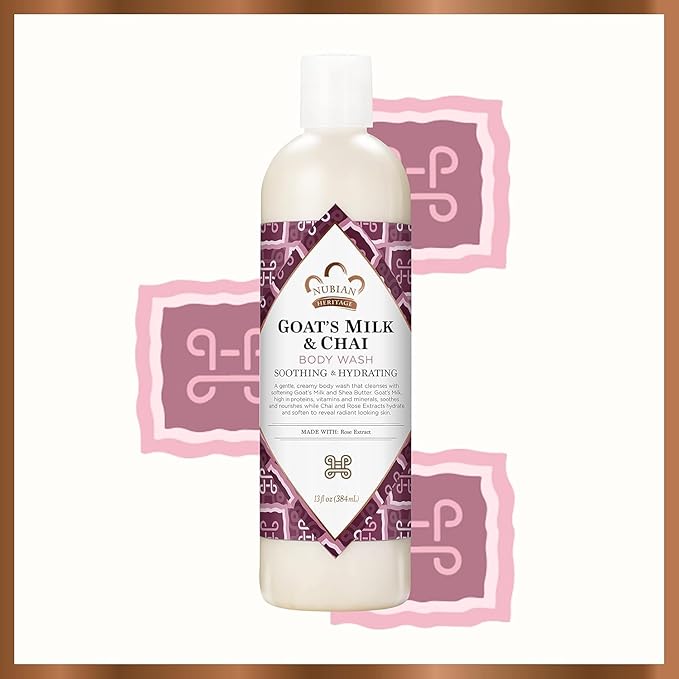 Nubian Heritage: Goat's Milk &amp Chai Body Wash 13 Oz (3 Pack)