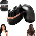 Mini Hair Straightener Brush Wireless Rechargeable Straightening Comb 3-Speed Temperature Control 30s Heating Portable Electric Hair Straightener Brush for Home and Travel (Black)