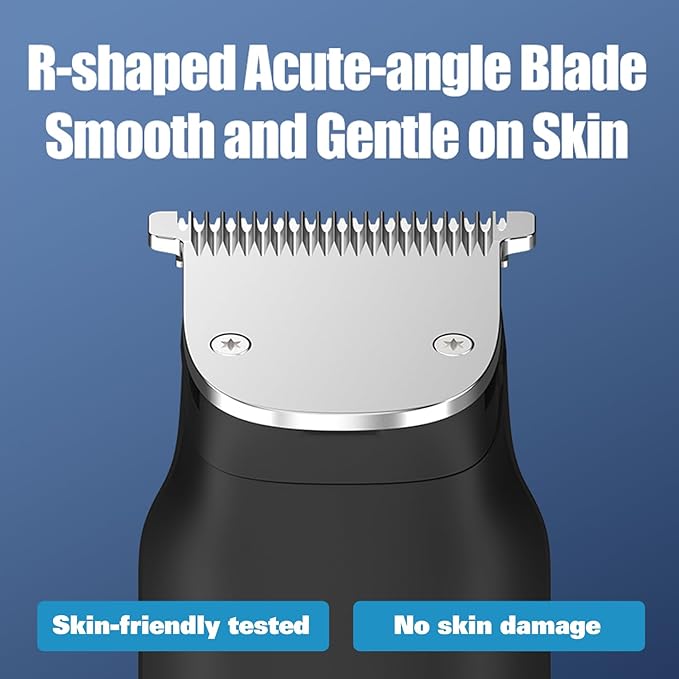 JFX Men's Beard Trimmer Electric Shaver Razor Premium Facial Hair Groomer 5 in 1 Beard Grooming Kit for Mustache Body Nose and Facial Gifts for Men