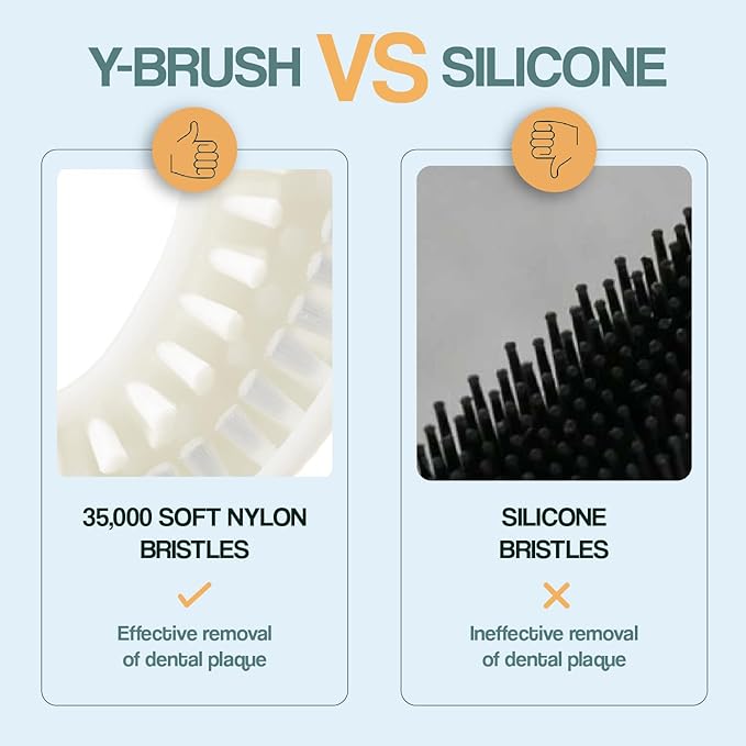 Y-Brush NylonStart Kids 2024 - Electric Toothbrush for Kids 4-12 yo - Y-Shaped Brush - Innovation Awards at CES 3 Months Battery Life - NylonStart Kid - Clinically Proven