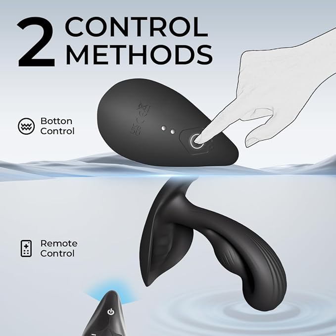 Remote Silicone Control Prostrate Massage Kit with Water Resistant Play in Anywhere You Like (Black) for Man Rechargeable Body Massager with 12 Modes for Men Relax Massaging YR01