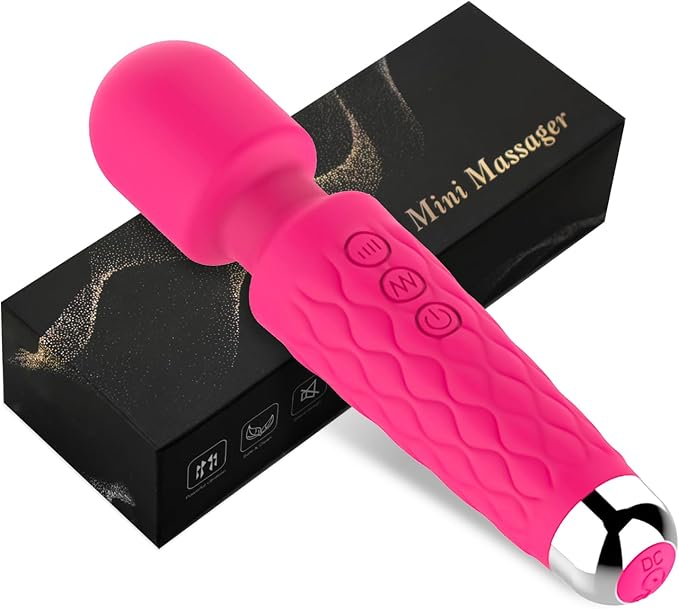 New Upgraded Handheld Small Mini Massager Stick Back Muscle Massager in Rose