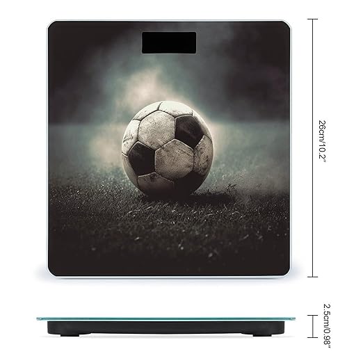 Sport Soccer Bathroom Scale Rounded Smart Scale for Body Weight Automatic Power On/Off Weight Scales Accurate Bathroom Digital Scales for Pet Home Bedroom Kitchen