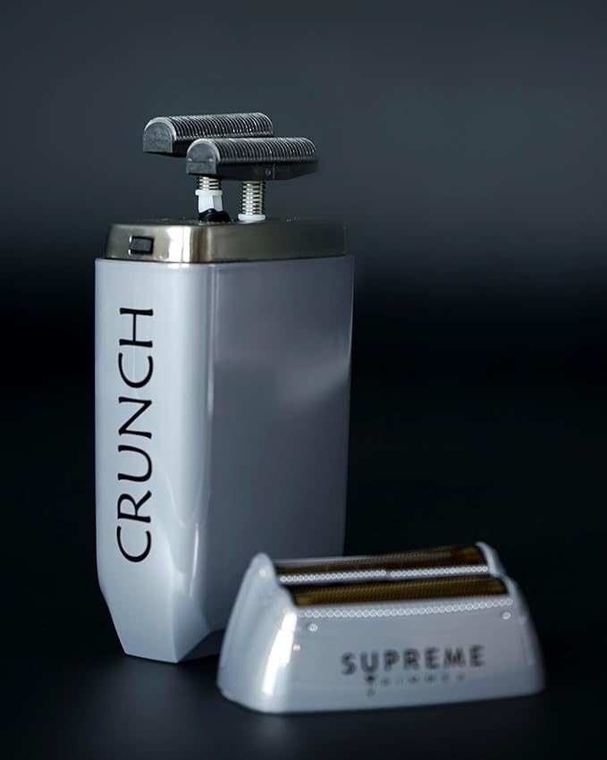 Supreme Trimmer Crunch STF602 – Waterproof Double Foil Shaver for Men | 150 Min Runtime Wet/Dry Cordless &amp Corded Electric Razor | Hypoallergenic Foils for Face Head &amp Stubble